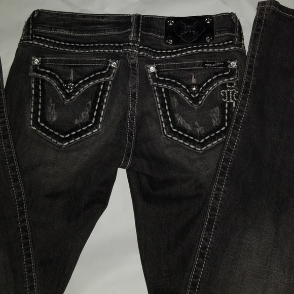 MISS ME JP5014-2 Boot Black Jeans - Picture 4 of 8